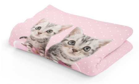 KOT KOTEK KOTKI CIEPŁY MILUTKI KOC KOCYK PLED DLA DZIECI