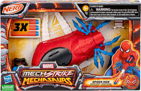 MARVEL NERF WYRZUTNIA Sieci SPIDERMAN ARACHNO Mechstrike Mechasaurs F6677