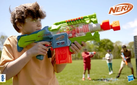 Pistolet Nerf Elite Wyrzutnia Double Punch Blaster 50 strzałek