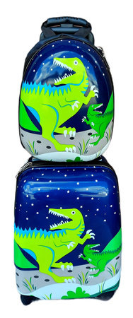 DINOZAUR WALIZKA DZIECI KABINOWA BAGAŻ + PLECAK