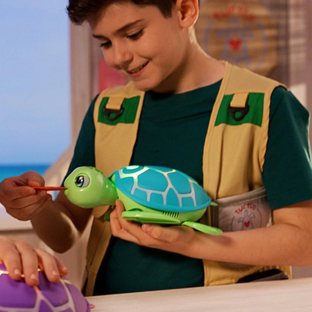 SILVERLIT Interaktywny Żółw RESCUE TURTLE Niebieski DŹWIĘKI ŚWIECI