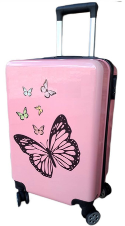 MOTYLKI MOTYLE MOTYL WALIZKA NA KÓŁKACH DZIECIĘCA KABINOWA PODRÓŻNA SZYFR