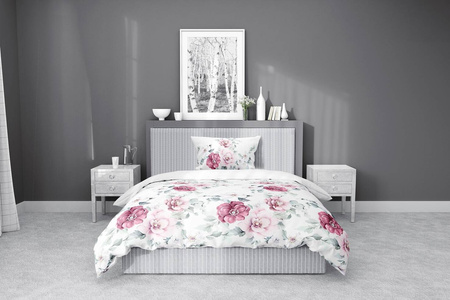 POŚCIEL W KWIATKI KWIATY BAWEŁNIANA 160X200