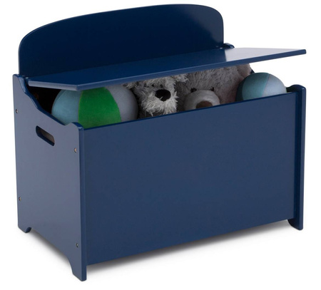 GRANATOWA SKRZYNIA ZABAWKI POJEMNIK KUFER DZIECI