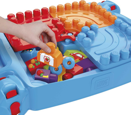 MEGA BLOKS Stolik z klockami „Buduj i ucz się" Duże klocki Pojazd FGV05