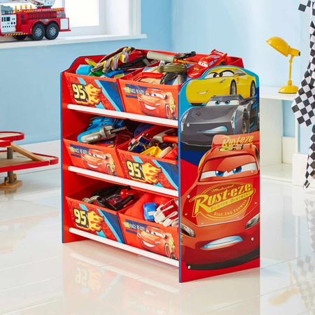 DISNEY CARS AUTA REGAŁ POJEMNIKI ZABAWKI DZIECI
