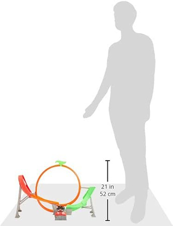 HOT WHEELS KASKADERSKI TOR SAMOCHODOWY zestaw tory pętla z napędem +5 autek
