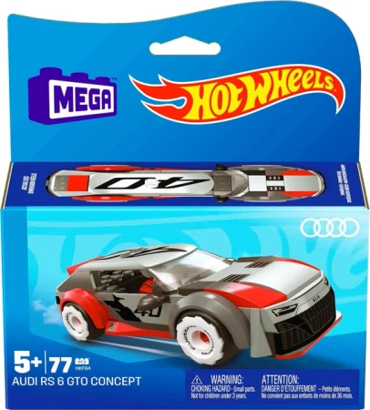 Klocki konstrukcyjne Mega Bloks Hot Wheels Audi RS6 77 elementów HKF94