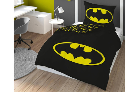 BATMAN POŚCIEL CZARNA DZIECI 160X200 BAWEŁNA