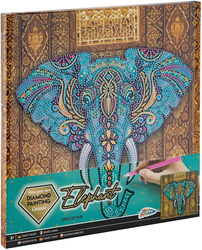 SŁOŃ MOZAIKA DIAMENTOWA HAFT DIAMOND PAINTING PŁÓTNO OBRAZ DAIMENTAMI