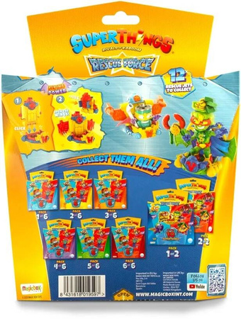 SUPER THINGS ZINGS 6PAK RESCUE FORCE FIGURKI JET