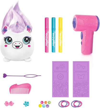 AIRBRUSH PLUSH POKOLORUJ PLUSZAKA ZESTAW FRYZURY JEDNOROŻEC KSIĘŻNICZKA