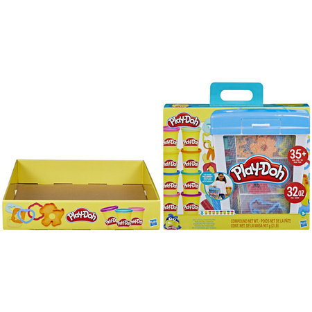 PLAY-DOH ZESTAW CIASTOLINA 8 TUB 35 AKCESORIÓW I NARZĘDZI WALIZKA