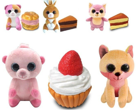 CIASTKA PACHNĄCE CIASTKO MUFFINKA PLUSZAK DZIECI MASKOTKA DWUSTRONNA