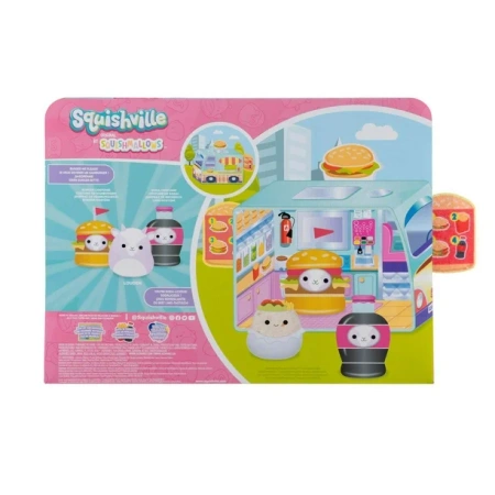 SQUISHVILLE KUCHNIA Zestaw 3 Maskotki Squishmallow Jedz i baw się Foodtruck