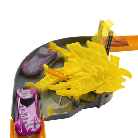 HOT WHEELS TORY ZESTAW Box Track Builder Błyskawica + AUTKO HNN38 HMC03