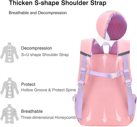 TORNISTER PLECAK SZKOLNY KRÓLIK CEKINY 1-3 SZKOŁY