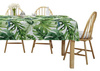 OBRUS NA STÓŁ BOHO LIŚCIE MONSTERA BAWEŁNA ZIELONY 140X220