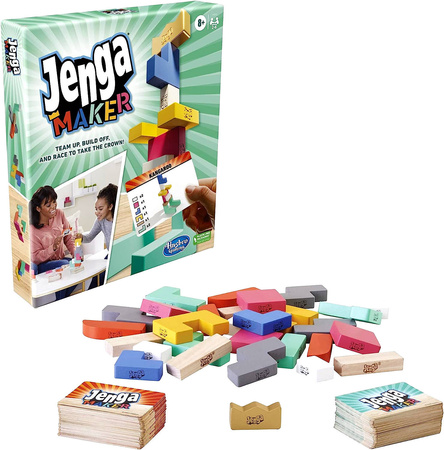 HASBRO GRA ZRĘCZNOŚCIOWA JENGA MAKER DREWNIANA