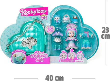 KOOKYLOOS Kooky ZESTAW LALKA GOLDEN GALA CHLOE DELUXE SET LALKA ZWIERZĄTKO