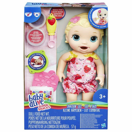 BABY ALIVE LALKA LALKI HASBRO BLONDYNKA ROBI KUPKĘ