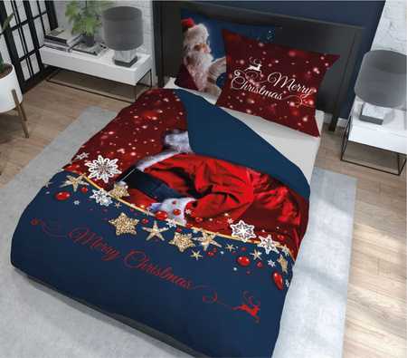 POŚCIEL ŚWIĄTECZNA ŚWIĘTA CZERWONA MIKOŁAJ 160X200