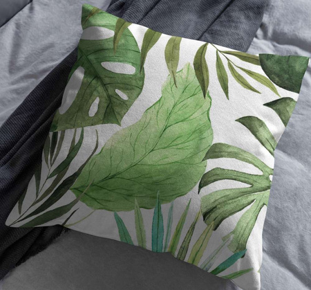 LIŚCIE KWIATY BOHO PODUSZKA JASIEK BAWEŁNA + WKŁAD