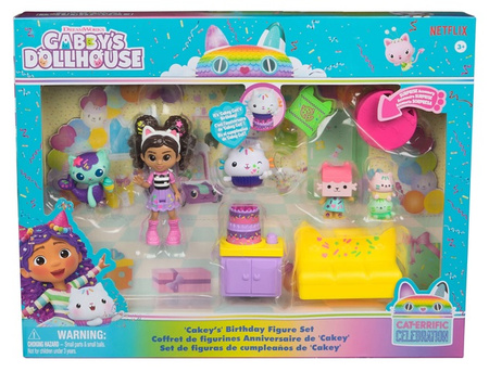 KOCI DOMEK GABI URODZINOWY ZESTAW 5 FIGUREK ŁAKOTEK SYRENKOTKA TEKTURZĄTKO
