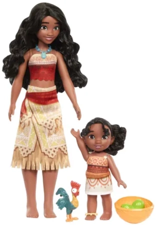 Disney Lalka Księżniczka Vaiana 2 z Siostrą Simea Heihei Figurki