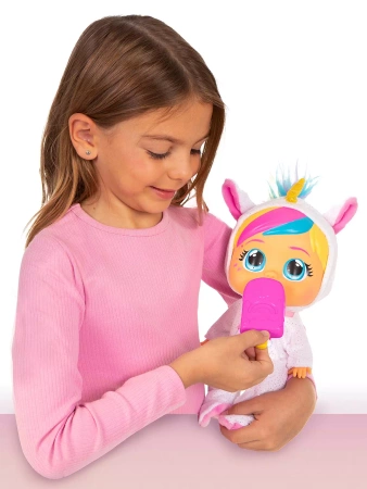 CRY BABIES DREAMY JEDNOROŻEC LALKA BOBAS PŁACZE LOVING CARE