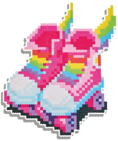 Puzzelki Pixelki Jixelz Fat Brain Toy. Rolki Mini Puzzle 1250 elem 2 wzory