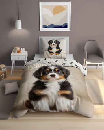 PIESEK PIES BERNEŃSKI PIESKI POŚCIEL DZIECIĘCA BAWEŁNA 140X200