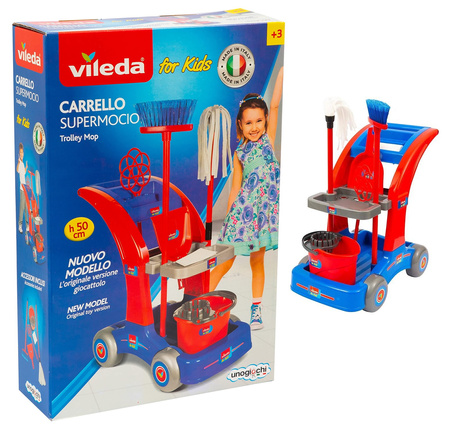 VILEDA ZESTAW DO SPRZĄTANIA DLA DZIECI WÓZEK MOP WIADRO ZABAWKA