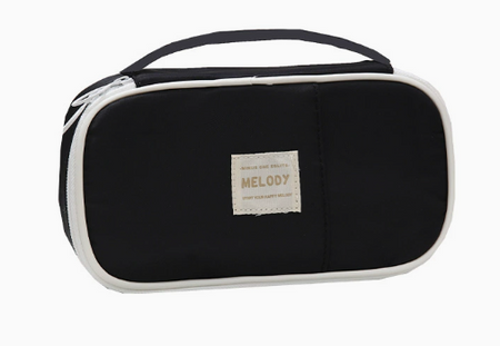 DUŻY PIÓRNIK WIELOFUNKCYJNY SASZETKA KOSMETYCZKA TRZYKOMOROWA SZKOLNY