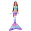 BARBIE DREAMTOPIA LALKA SYRENKA MALIBU ŚWIECĄCA HDJ36
