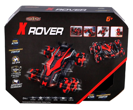 RC X-ROVER AUTO TERENOWE WYŚCIGOWE 2W1 TRANSFORMUJĄCE KASKADERSKIE ZDALNIE