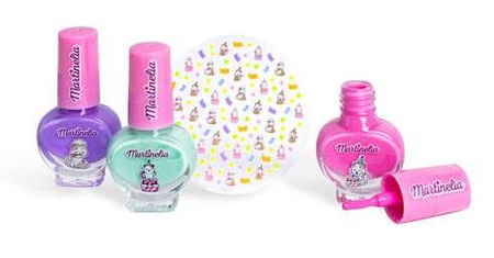 MARTINELIA KOTKI ZESTAW DO MANICURE DLA DZIEWCZYNEK LAKIERY NAKLEJKI OZDOBY