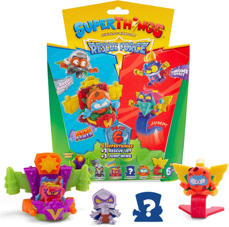 SUPER THINGS ZINGS 6PAK RESCUE FORCE FIGURKI JET