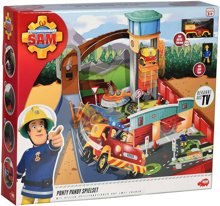 STRAŻAK SAM REMIZA WÓZ WALIZKA ZJEŻDŻALNIA DŹWIĘK