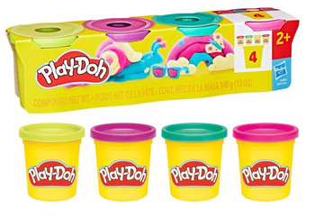 PLAY DOH CIASTOLINA zestaw 4 kolorowych tub G0689 Hasbro