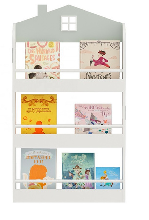 REGAŁ ŚCIENNY DREWNIANY NA KSIĄŻKI DLA DZIECI BIURA PÓŁKA PÓŁKI