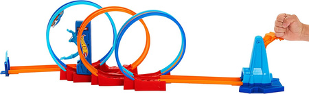 HOT WHEELS ZESTAW TORÓW POTRÓJNA PĘTLA ULTRA HOTS TORY + AUTKO