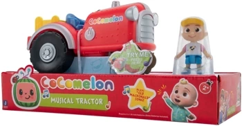 COCOMELON Muzyczny Czerwony TRAKTOR + Figurka JJ