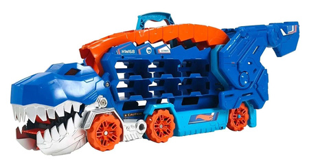 HOT WHEELS CITY MEGA TRANSPORTER T-REX ZESTAW DUŻY POJAZD DINOZAUR