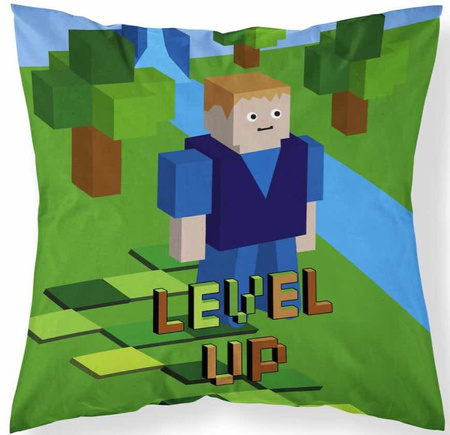 Poduszka Jasiek 40x40 Minecraft Level Up +Wkład