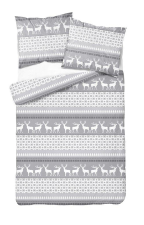 Święta Pościel świąteczna Renifery FLANELA 160x200