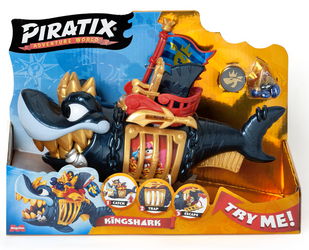 PIRATIX KING  Shark Golden Teeth Złoty Rekin z Klatką