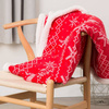 ŚWIĘTA CIEPŁY KOC PLED ŚWIĄTECZNY CZERWONY CHOINKA