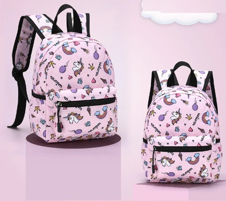 JEDNOROŻEC PLECAK PLECACZEK DLA DZIECI DO PRZEDSZKOLA Kieszonki na bidon