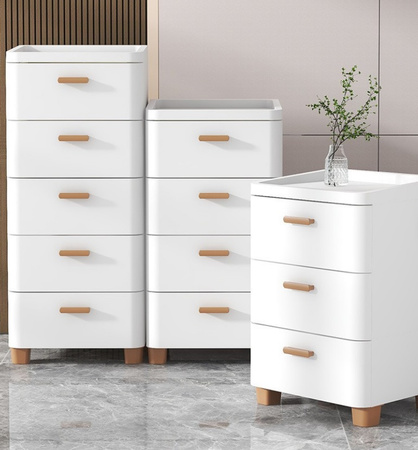 PLASTIKOWY POJEMNIK REGAŁ KOSZ NA ZABAWKI SZAFKA SZUFLADY 5 PÓŁEK